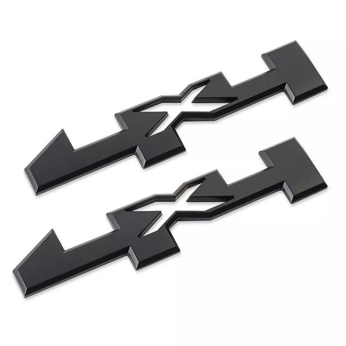 2pcs New 4 X 4 Door Emblem Badge 4x4 Nameplate 3D Replacement Compatible with Silverado Sierra 1500 2500HD 3500HD (Black)