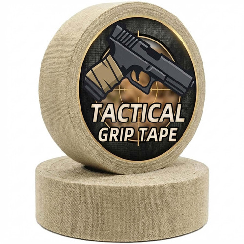 Magsaddle 2 Rolls Gun Grip Tape, Non-Reflective, No Residue Goon Grip Tactical Tape for Pistol, Handgun, Rifle, Sports, Tool, Pull Up Bars, Handles, Bats, Rackets, Gym Equipment, Handrails (FDE)