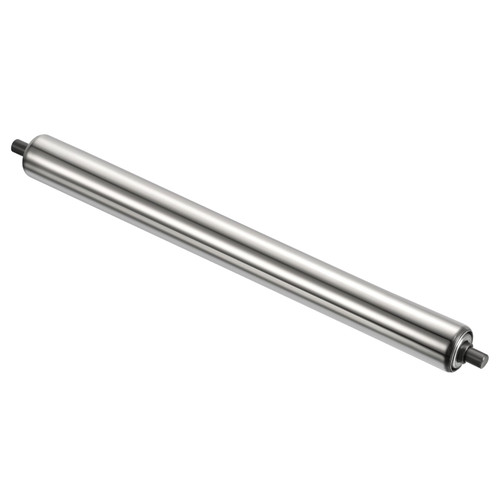 PATIKIL Conveyor Roller 3" Diameter 22" Length, 2 Pack Stainless Steel Transmission Replacement Part Galvanized End, Silver