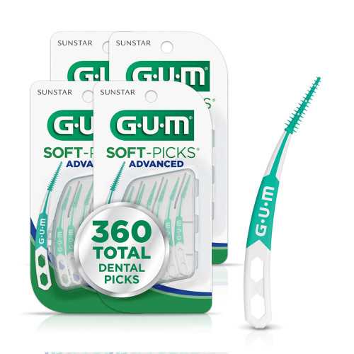 GUM Soft-Picks Advanced Interdental Picks, 90 Count (4 Pack)
