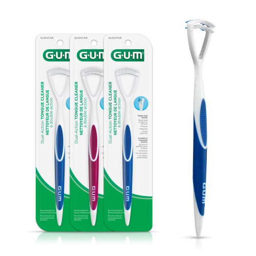 GUM Tongue Cleaner with Tongue Scraper, 1 Count (3 Pack)