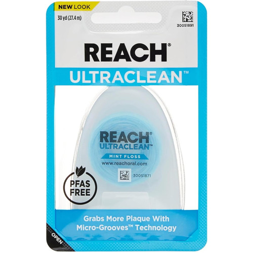 REACH Ultraclean Dental Floss Mint 30 Yards (Pack of 3)