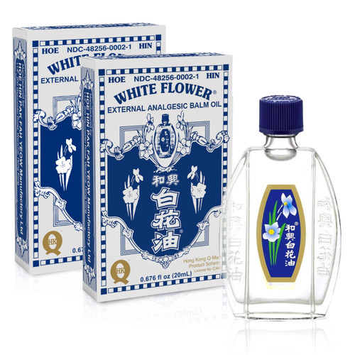 White Flower External Analgesic Balm Oil 20ml/0.676fl Oz., (2 Packs)