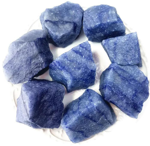 Zenkeeper 1 Lb Large Rough Blue Aventurine Stone, Natural Blue Aventurine Crystal Stone Mineral Specimen Gemstone Healing Crystals and Stones