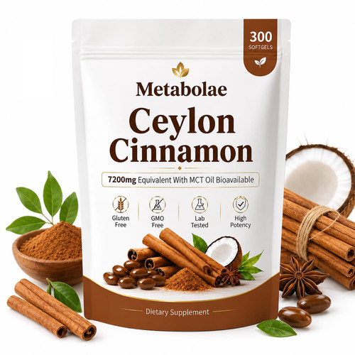 Metabolae Ceylon Cinnamon, 12:1 Concentrated Cinnamon Extract Softgels, 1pcs