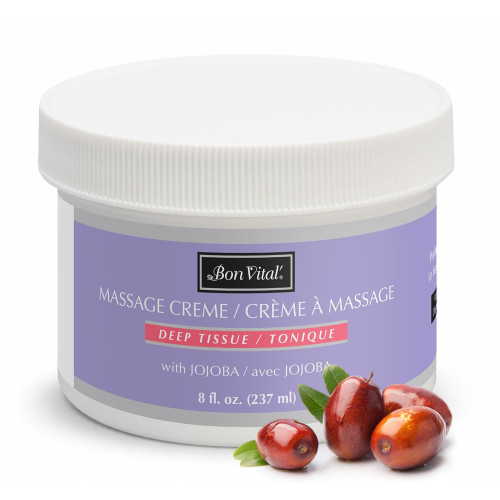 Bon Vital' Deep Tissue Massage Creme, Therapy Cream, Lotion, 8 oz