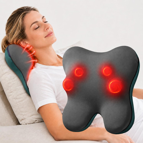 BOB AND BRAD Back Massager with Heat FSA Eligible/HSA Eligible, EZBack Corded Back Massager for Pain Relief Deep Tissue, Shiatsu Back and Neck Massage Pillow, Soothing Full-Body Relief for Women Men