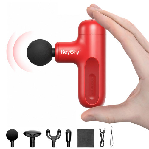 HEYCHY Super Mini Massage Gun Deep Tissue Portable Muscle Massager, 3000RPM
