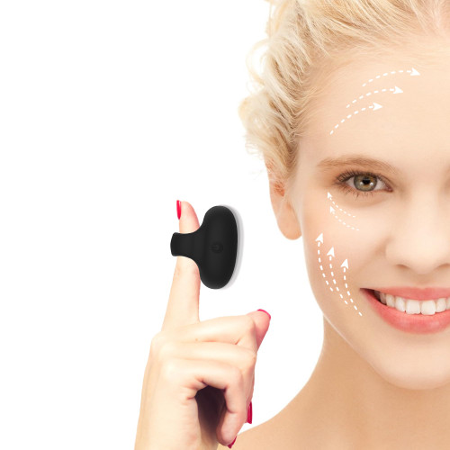 Facial Mini Massage Ball, Handhold Portable Powerful Multifunctional Massage Tool, Quiet Waterproof USB Rechargeable Vibrating Travel Pocket Face Eye Finger Joint and Neck Jaw Massager - Black