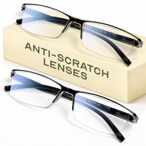 Gaoye 1.0 Executive Style Reading Glasses Men - Durable Readers with Blue Light Filtering- Comfortable Fit with TR90 Frames