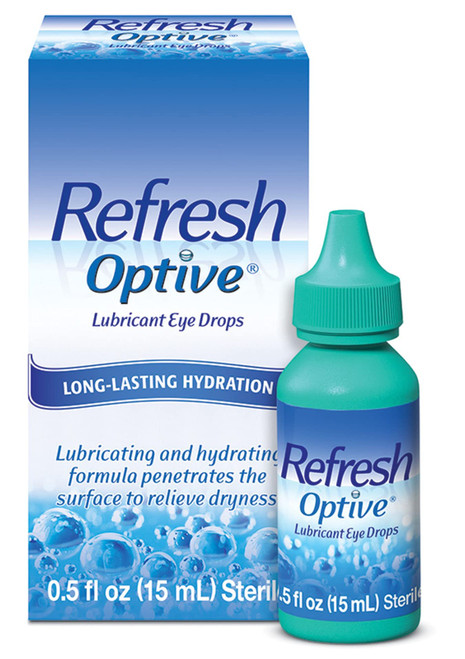 REFRESH OPTIVE Lubricant Eye Drops Artificial Tears, 0.5 fl oz (15 mL)