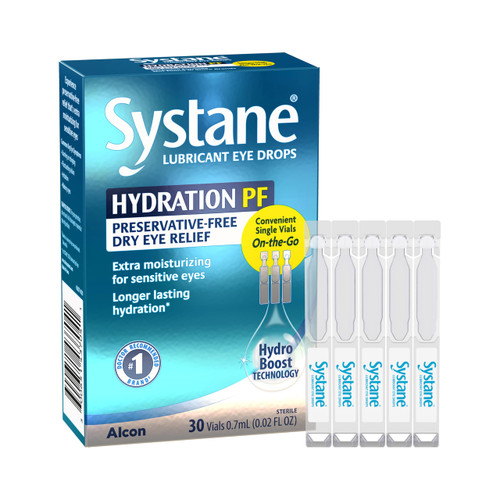 Systane Hydration Lubricating & Hydrating Eye Drops, 30 Vials, Unit Dose