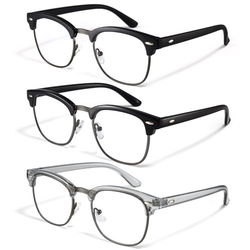 racico Blue Light Glasses for Men & Women - Mixed Material + Metal Frames with UV Protection Coating