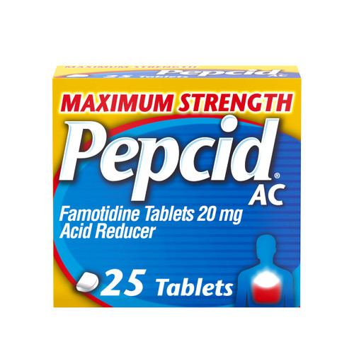 Pepcid AC Max Strength Tablets, 20mg Famotidine, 25 ct