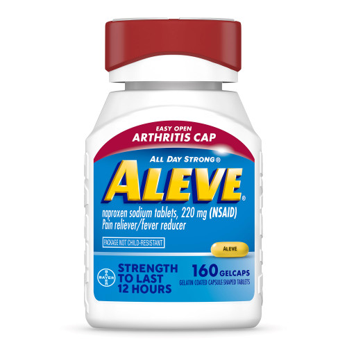 Aleve Gelcaps with Easy Open Arthritis Cap, Naproxen Sodium, Medication for Arthritis Pain, 160 Count