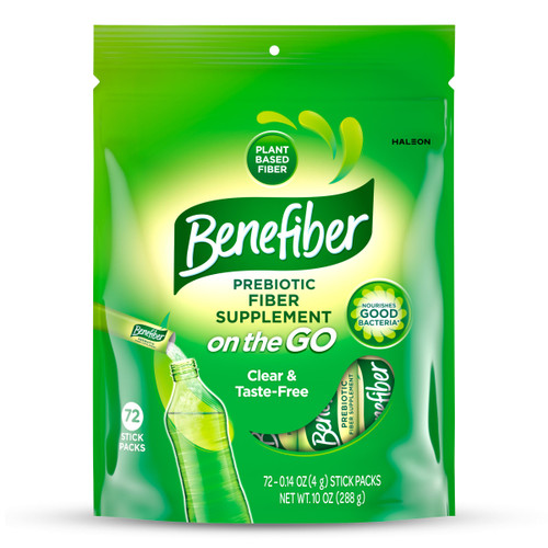 Benefiber Prebiotic Fiber Supplement Powder, Unflavored, 72 Stick Packs