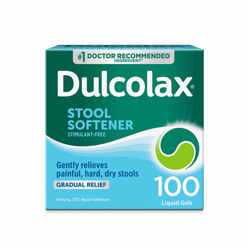 Dulcolax Stool Softener Laxative Liquid Gel Capsules, 100-Count