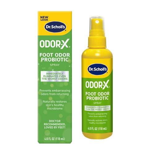 Dr. Scholl's Odor-X Foot Spray, Probiotic Foot Odor Spray, 4 oz