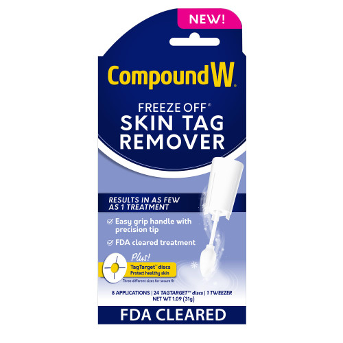 Compound W Freeze Off Skin Tag Removal Kit, 8 Applications with Tweezers