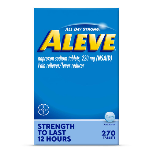 Aleve Pain Reliever & Fever Reducer Tablets, Naproxen Sodium, Headache, Back and Body Pain Relief Medicine, 270 Count