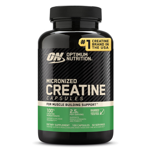 Optimum Nutrition Micronized Creatine Monohydrate Capsules, 100 Ct