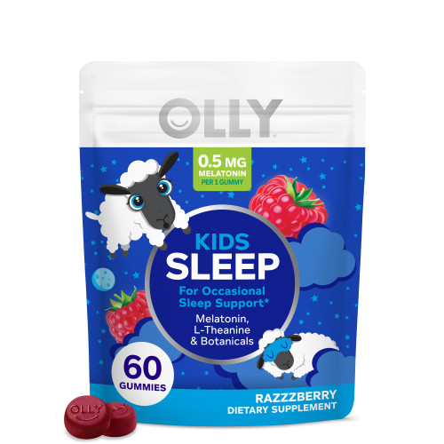 OLLY Kids Sleep, Occasional Sleep Support,* 0.5 mg Melatonin - 60 Count