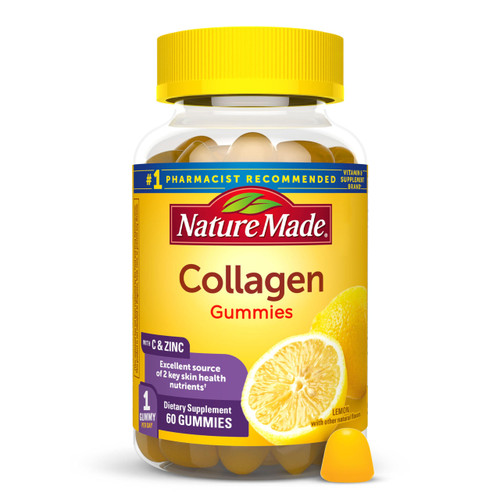 Nature Made Collagen Gummies with Vitamin C and Zinc, 60 Gummies