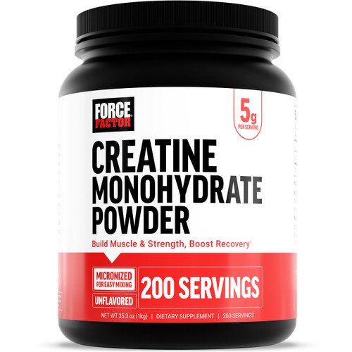 Force Factor Creatine Monohydrate Powder, 5g Dose, Micronized
