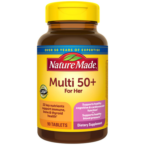 Nature Made Multivitamin for Women 50+ No Iron, 90 Tablets