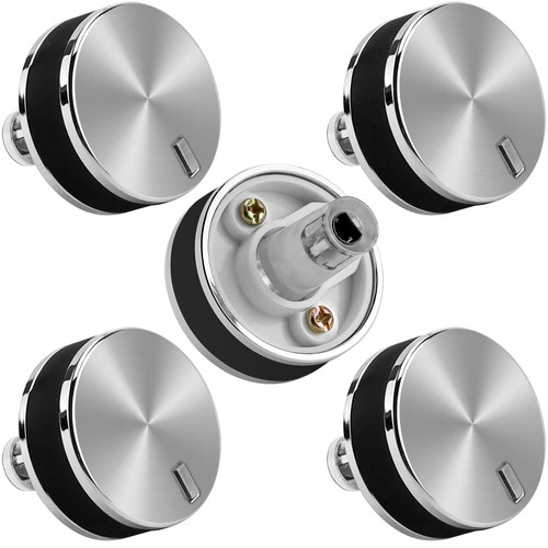 AMI PARTS WB03X24360 Fit for GE Cooktop Knob Range Stainless Steel, 5PACK