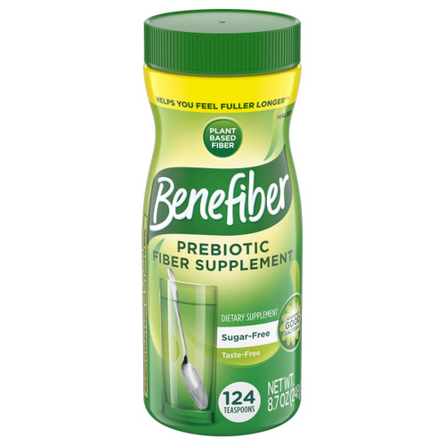 Benefiber Prebiotic Fiber Supplement Powder, Unflavored, 124 Teaspoons