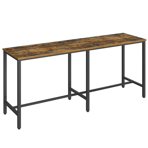 YATINEY 78.7" Long Bar Table, Counter Bar Height Table, High Top Table, Rectangular Hightop Bar Pub, for Kitchen, Living Room, Entryway, Rustic Brown and Black BT20BR