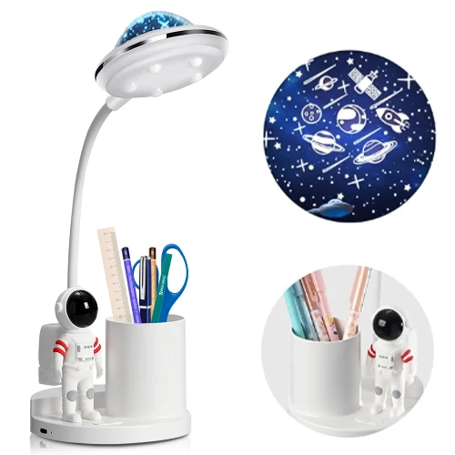 Astronaut Desk Lamp for Kids,Star Space Projector Space Rocket Lamps