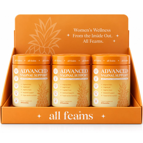 ALLFEAMS Flora+ pH Balance Vaginal Probiotic Gummies for Women – 3 Pack