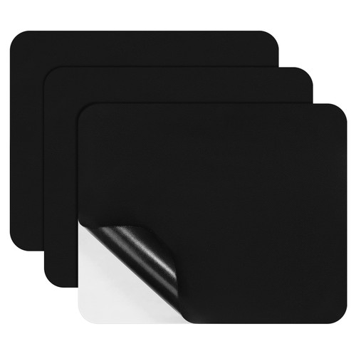 3 PCS Canvas Repair Patch, 9×11 Inch Waterproof Self-Adhesive Fabric Repair Patch, Strong Sticky Repair Kit for Tents, Sofas, Tote Bag, Boat Cover, Pop up Canopy, Car Seats (Black)