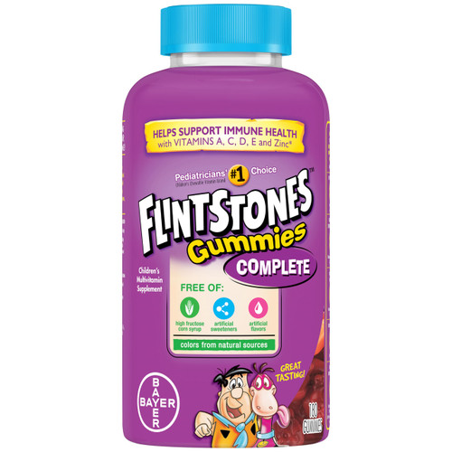 Flintstones Vitamins Complete Gummies, Kids Vitamins for Toddlers and Children, Kids Multivitamin Gummies with Vitamin A, B6, B12, C, E & Zinc, 180 Count