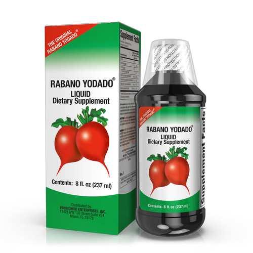 Rabano Yodado de El Salvador | Iodine + B1, B6 & B12 | 8 fl oz | 1-Pack