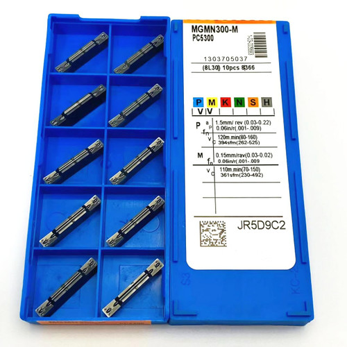 Tool Part for 10PCS MGMN300 M PC5300 MGMN200 MGMN400 External Turning Tool Slotting Blade Hard Alloy Blade MGMN300 Turning Tool - (Angle: MGMN300 M PC5300 / Shank Diameter: 10PCS(1BOX))