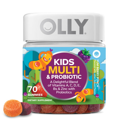 OLLY Kids Multivitamin & Probiotic Gummy, Digestive Support - 70 Count