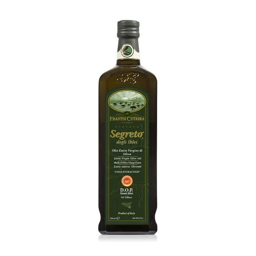 Frantoi Cutrera - Segreto Degli Iblei - Extra Virgin Olive Oil - Sicilian D.O.P Certified Italian, Pure 2022/23 Early Harvest First Cold Pressed, High In Polyphenols, 24.5 Fl Oz (Pack of 1)