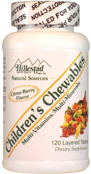 Dialyvite Hillestad Pharmaceuticals - Children's Chewable Multi Vitamin - 120 Chewable Tablets - Berry Flavor