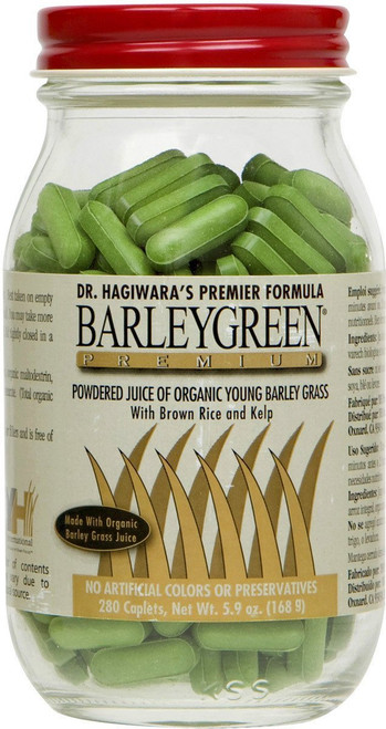 Dr. Hagiwara's BarleyGreen Premium w/Kelp (Endorsed by Dr. Lorraine Day M.D.) by YH International - 280 Caplets