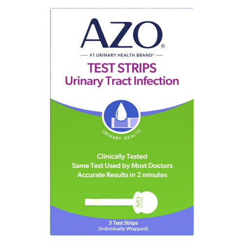 AZO Urinary Tract Infection (UTI) Test Strips, Results in 2 Mins, 3 Count