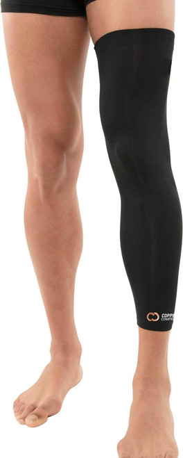 Copper Compression Leg Compression Sleeve - Copper Infused Knee Stabilizer Brace for Running, Meniscus Tear, ACL, MCL, Arthritis, Joint Pain Relief - Thigh & Calf Support for Men & Women