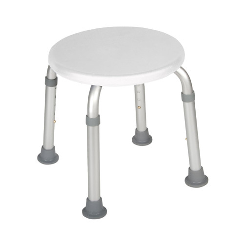 Drive Medical Shower Stool, Adjustable Height, Lightweight Aluminum, White