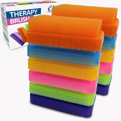 Wilbarger Method Therapy Sensory Brush Colored Pack 12 Therapressure Brush