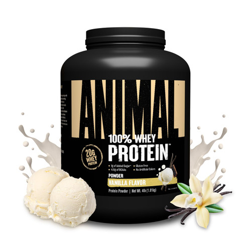 Animal 100% Whey Protein Powder, 20G High Protein | Vanilla 4LB