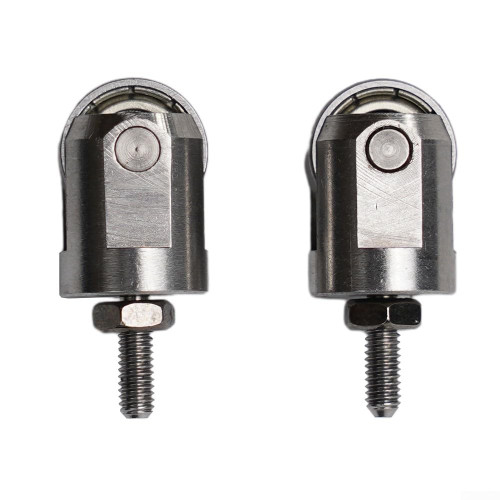 2 Pcs Roller for contact Point For Dial Indicator, 10Mm Diameter Wheel M2.5 Thread Stainless Steel Roller Measuring Tip Parts For Dial Test Indicator Depth Gauge Tool