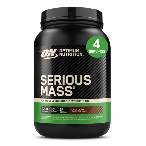 Optimum Nutrition Serious Mass Weight Gainer Protein Powder, Chocolate, 3LB
