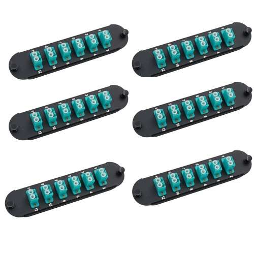 Fiber Optic Hardware Adapter Panel with LC Duplex MM OM3 Adapters Compatible for Corning Corning Light Guide CCH-01U CCH-CP12-E4 (6)